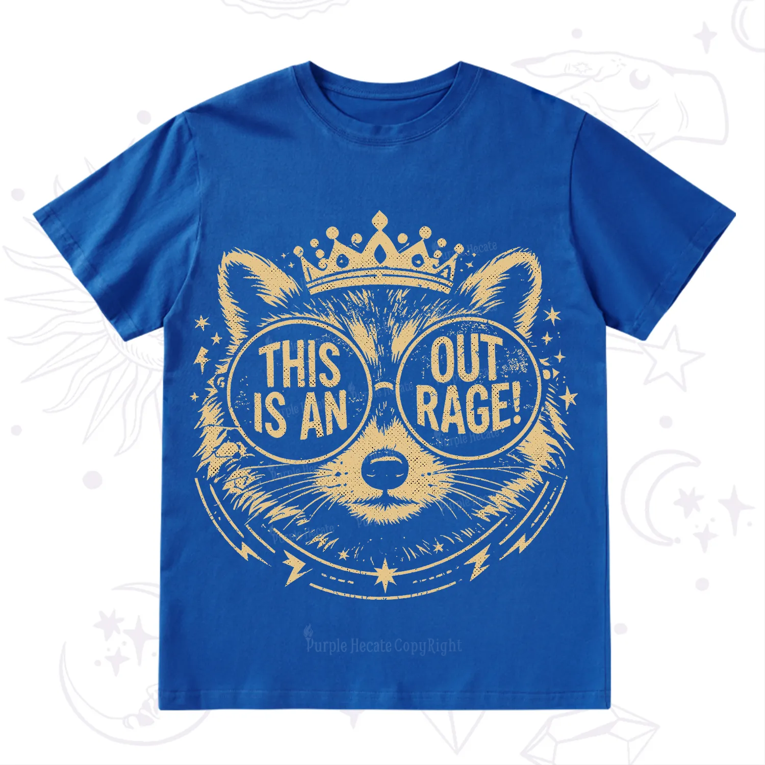 Purplehecate Royal Raccoon Rage T-Shirt