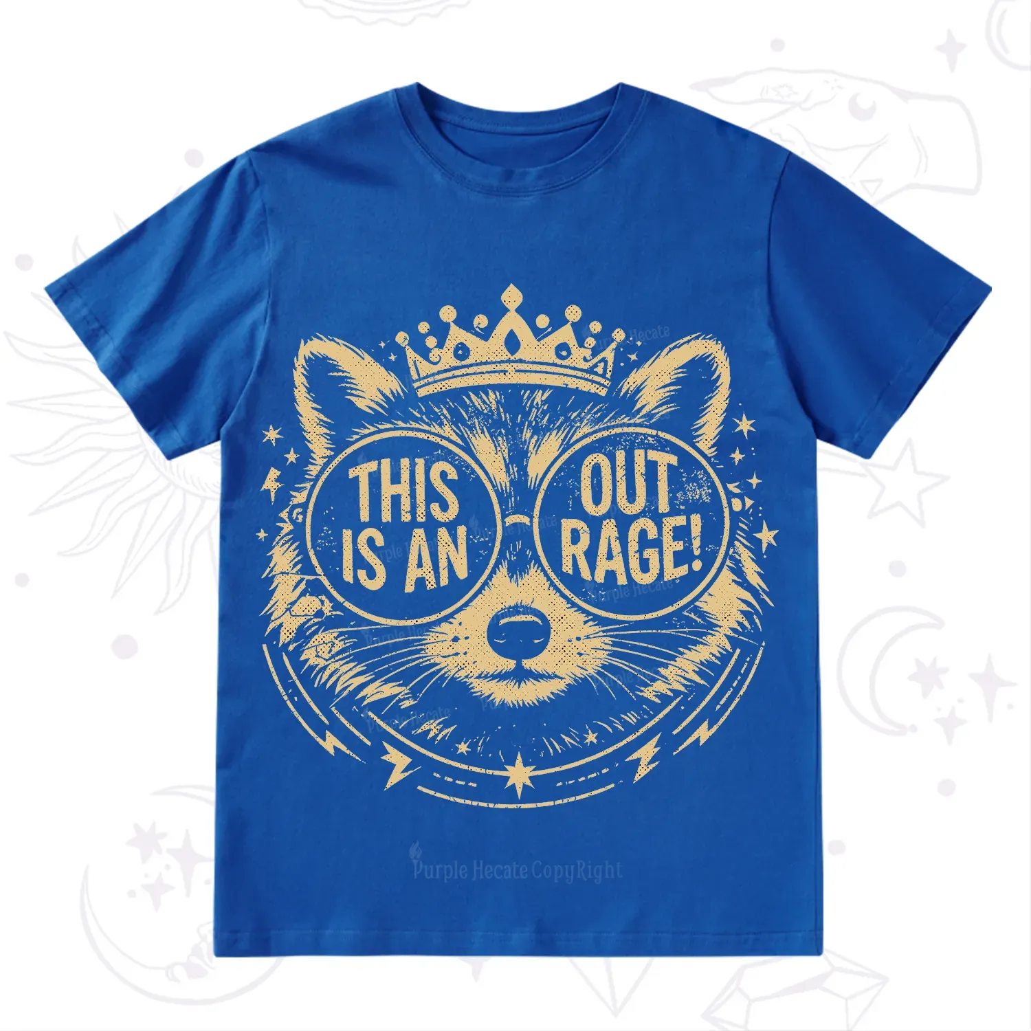 Purplehecate Royal Raccoon Rage T-Shirt