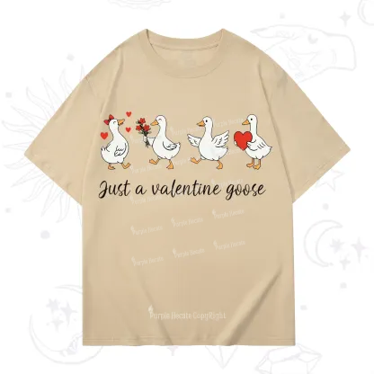 Purplehecate Just A Valentine Goose Valentine T-Shirt