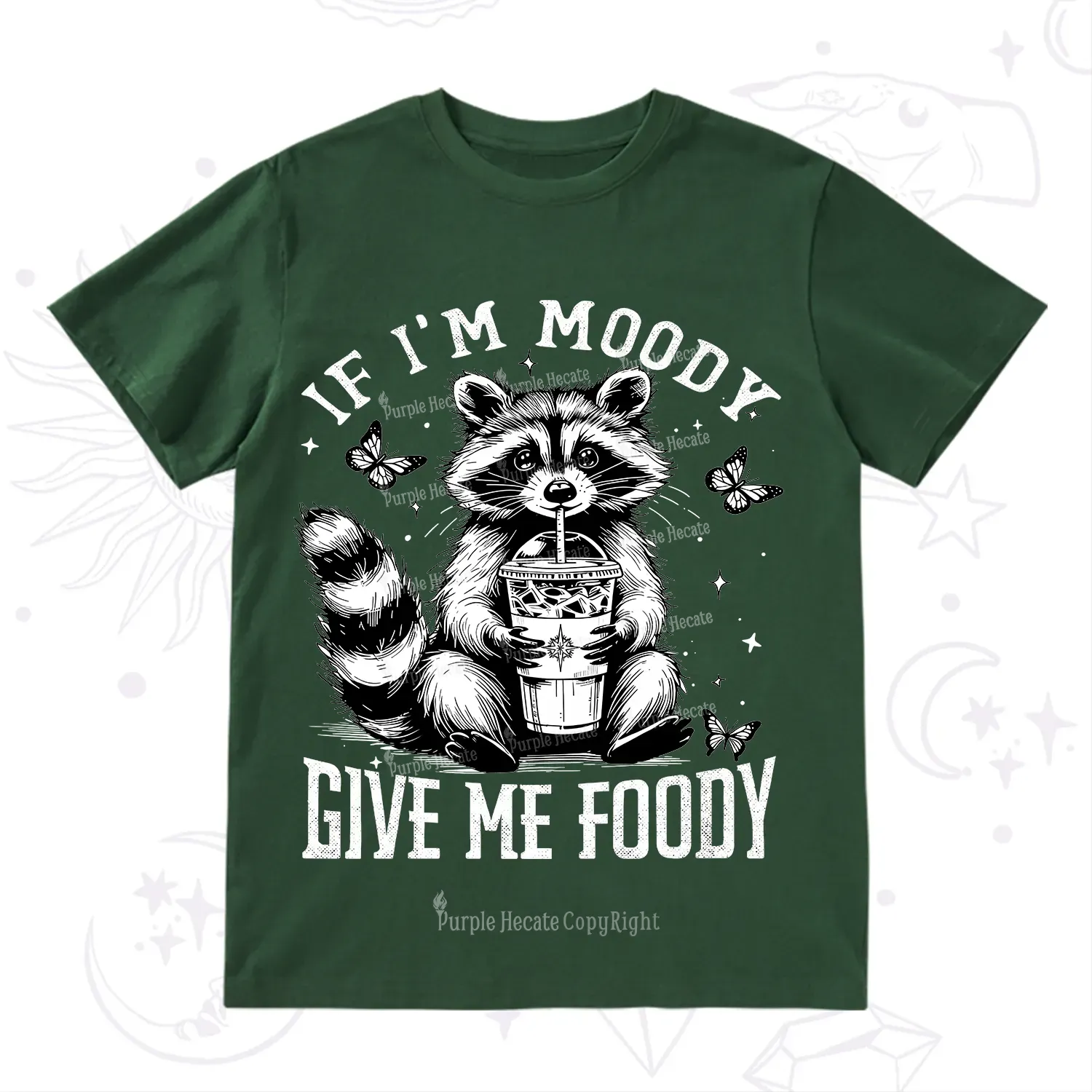 Purplehecate If I'm Moody Give Me Foody T-Shirt