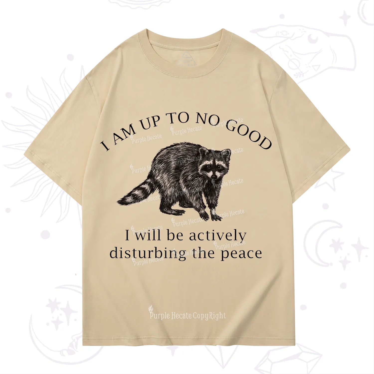 Purplehecate Trash Raccoon Backyard Wildlife T-Shirt
