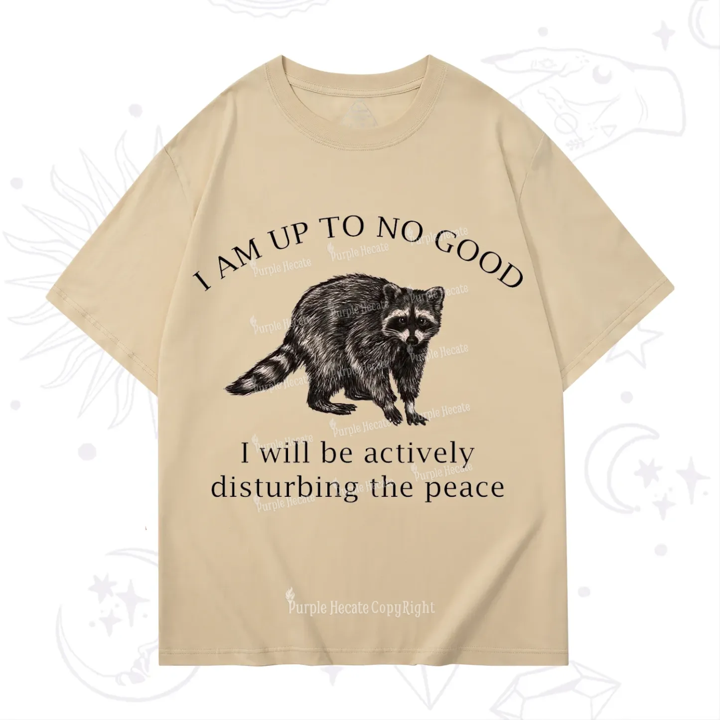 Purplehecate Trash Raccoon Backyard Wildlife T-Shirt