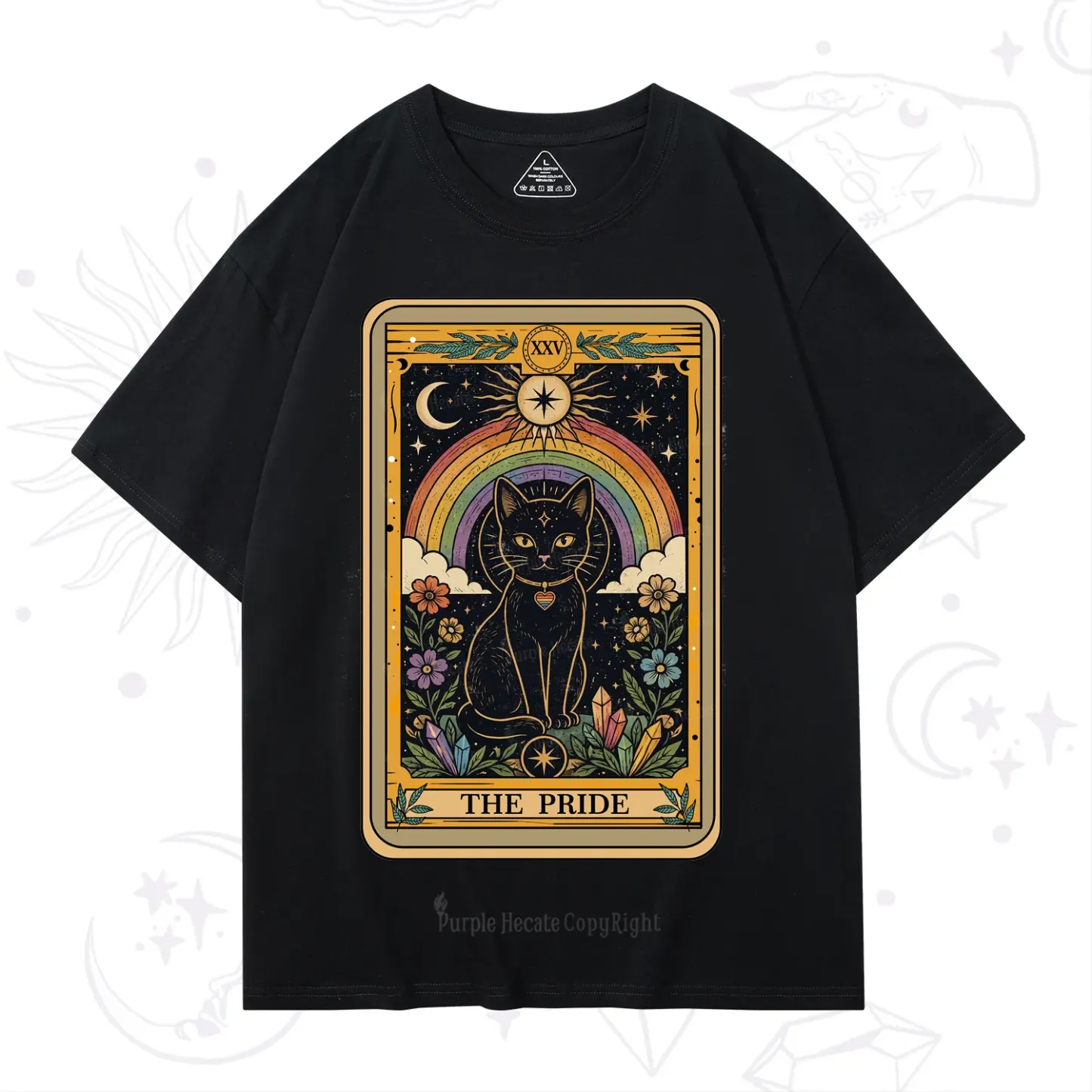 Purplehecate The Pride Black Cat Tarot T-Shirt