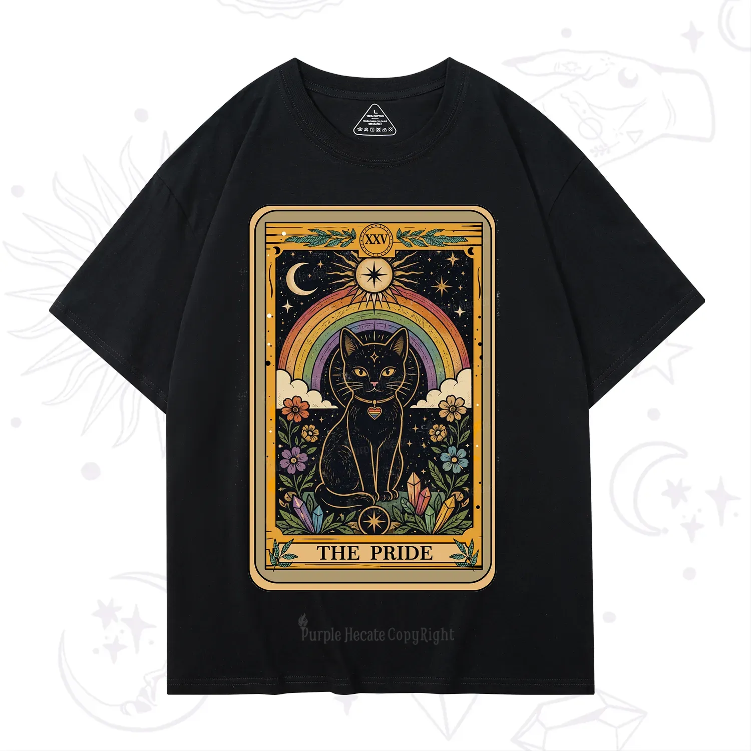 Purplehecate The Pride Black Cat Tarot T-Shirt
