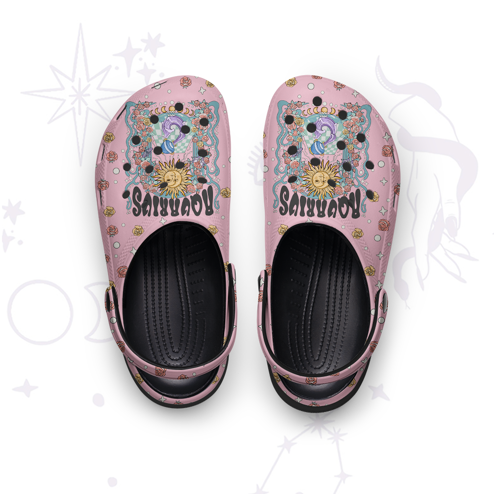 Purplehecate Aquarius Spirit Zodiac Rubber Clogs