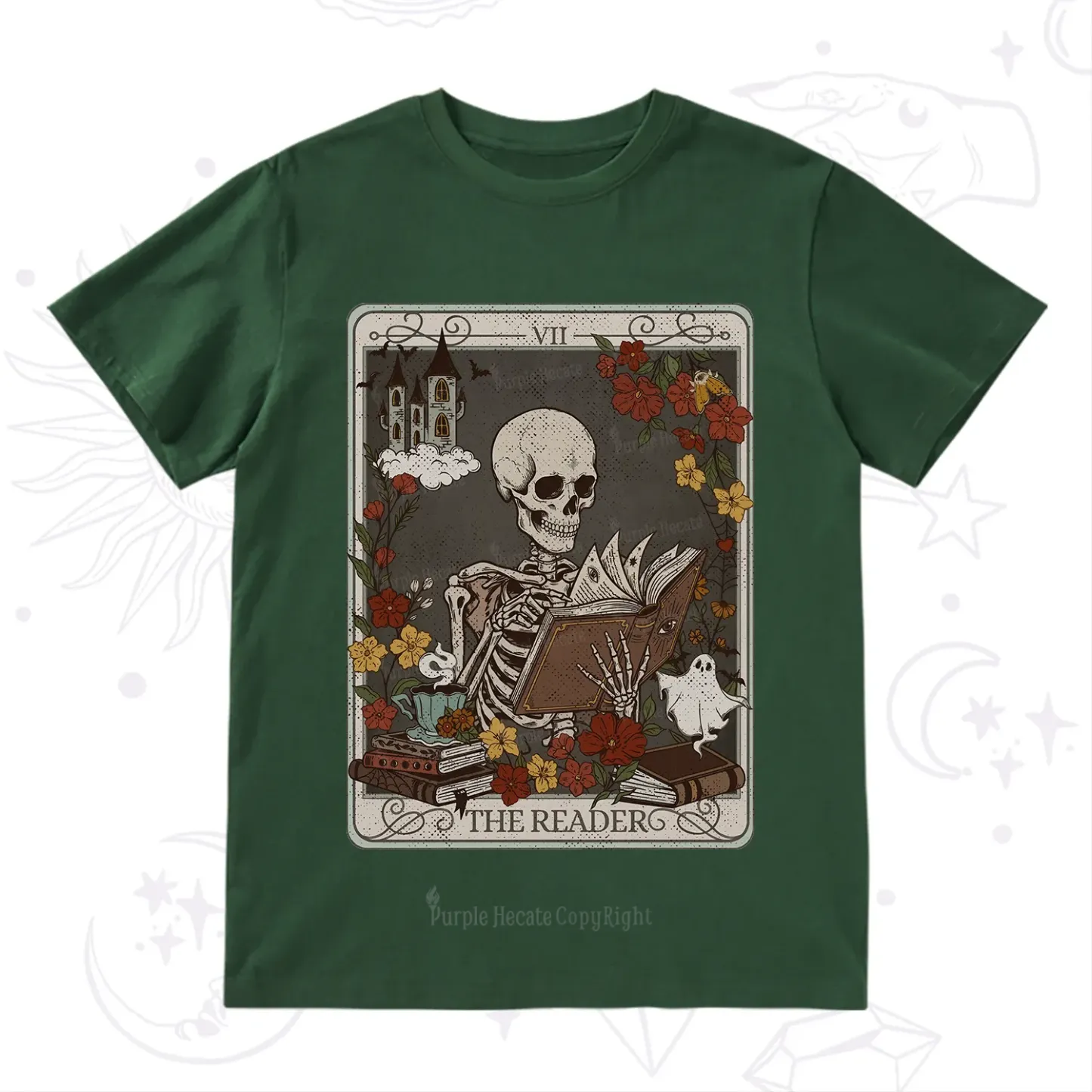 Purplehecate The Reader Tarot Card T-Shirt