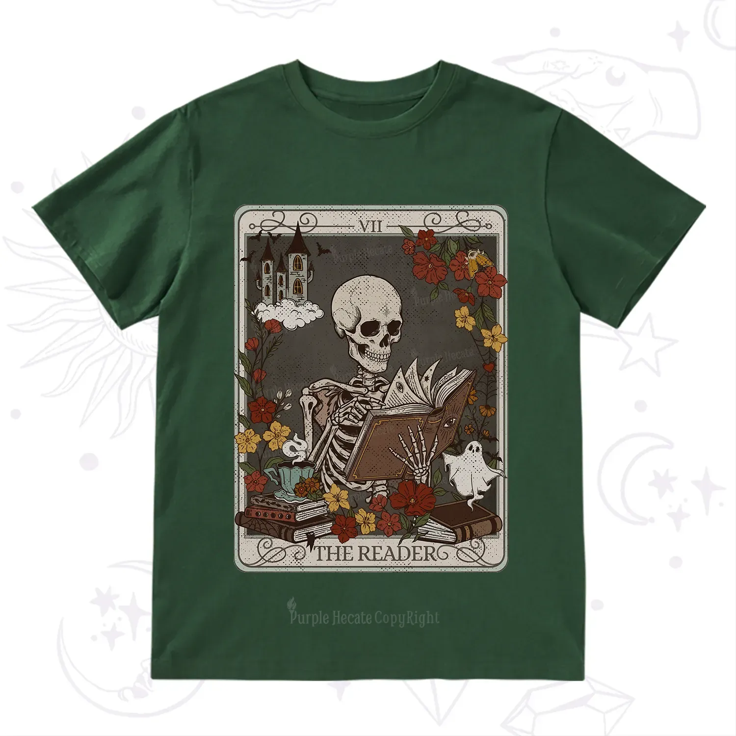 Purplehecate The Reader Tarot Card T-Shirt