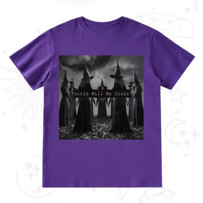 Purplehecate Vintage Girls Will Be Girls Witch T-Shirt