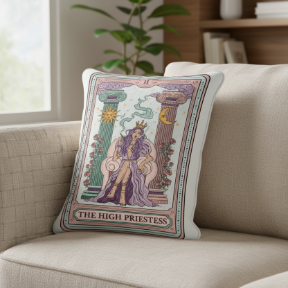 Purplehecate The High Priestess Tarot Card Pillow
