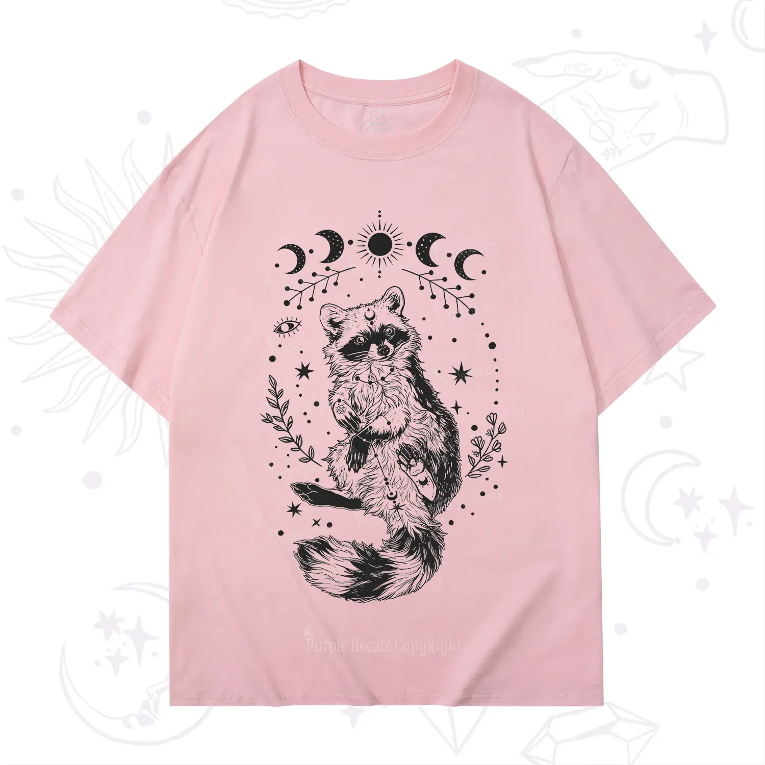 Purplehecate Lunar Magic Raccoon T-Shirt