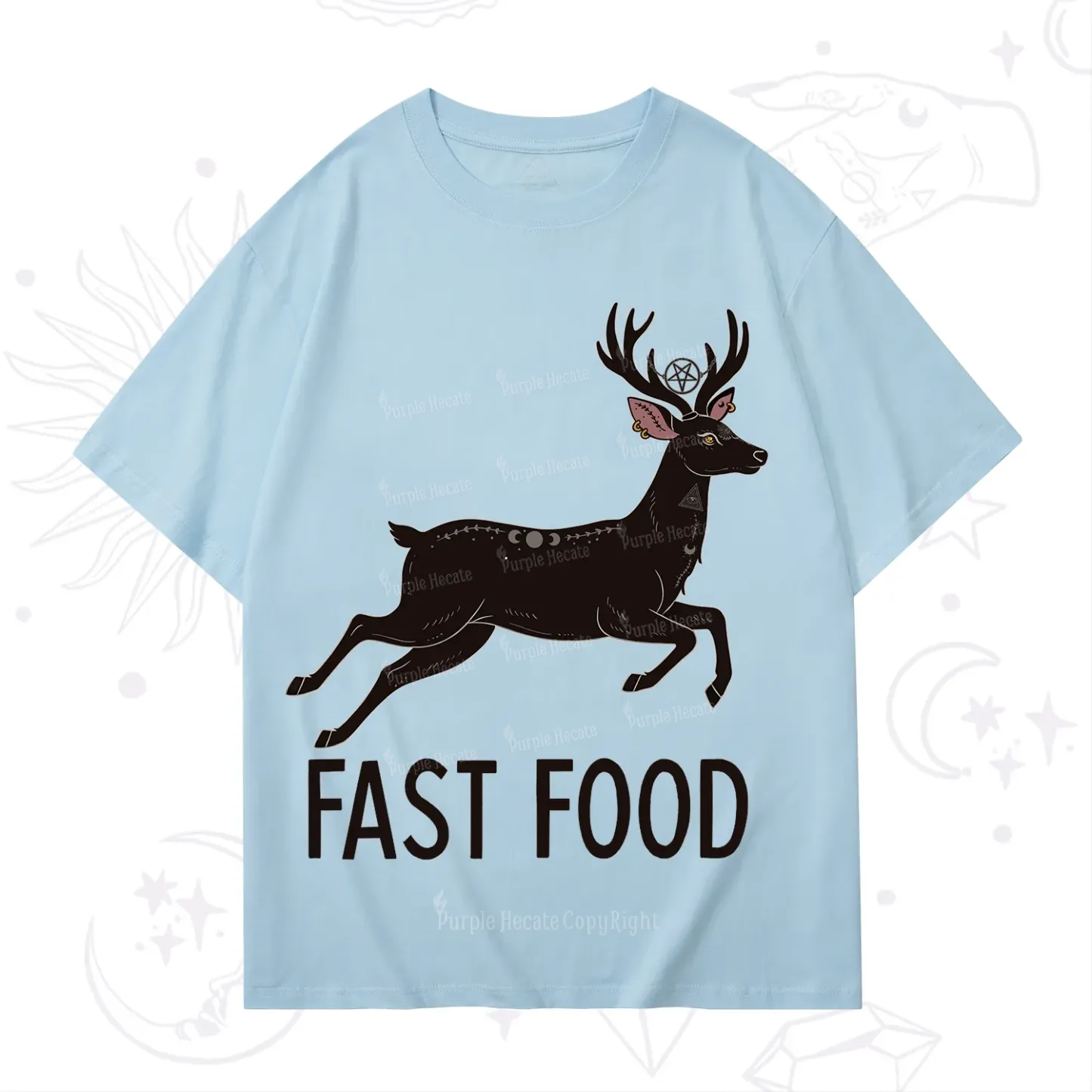 Purplehecate Fast Food Deer T-Shirt