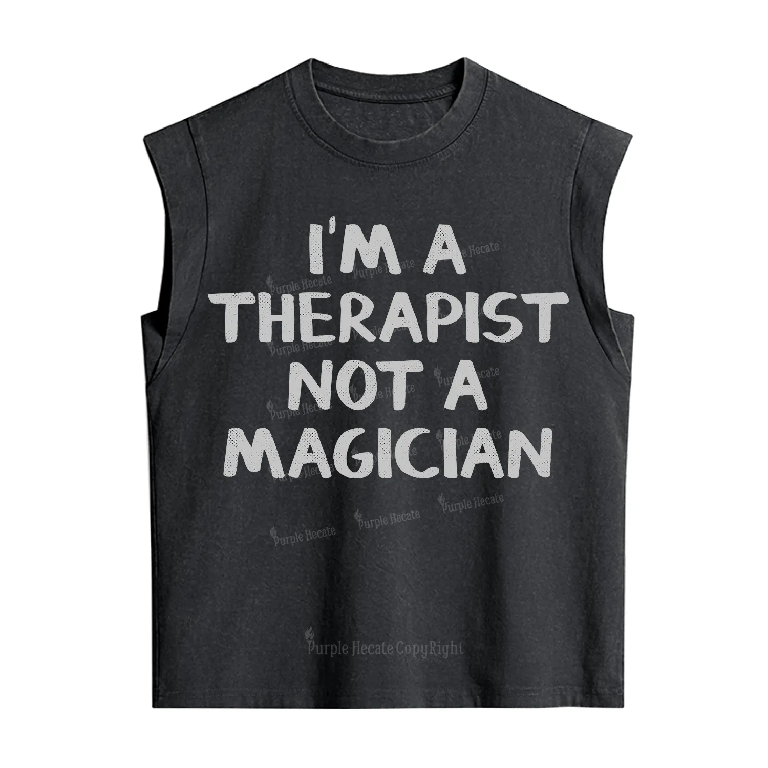 Purplehecate I'm a Therapist Not a Magician Vintage Washed Tank