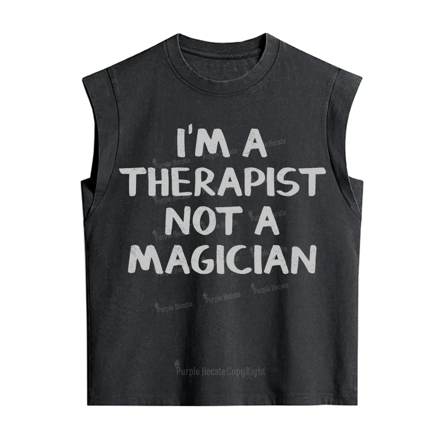 Purplehecate I'm a Therapist Not a Magician Vintage Washed Tank