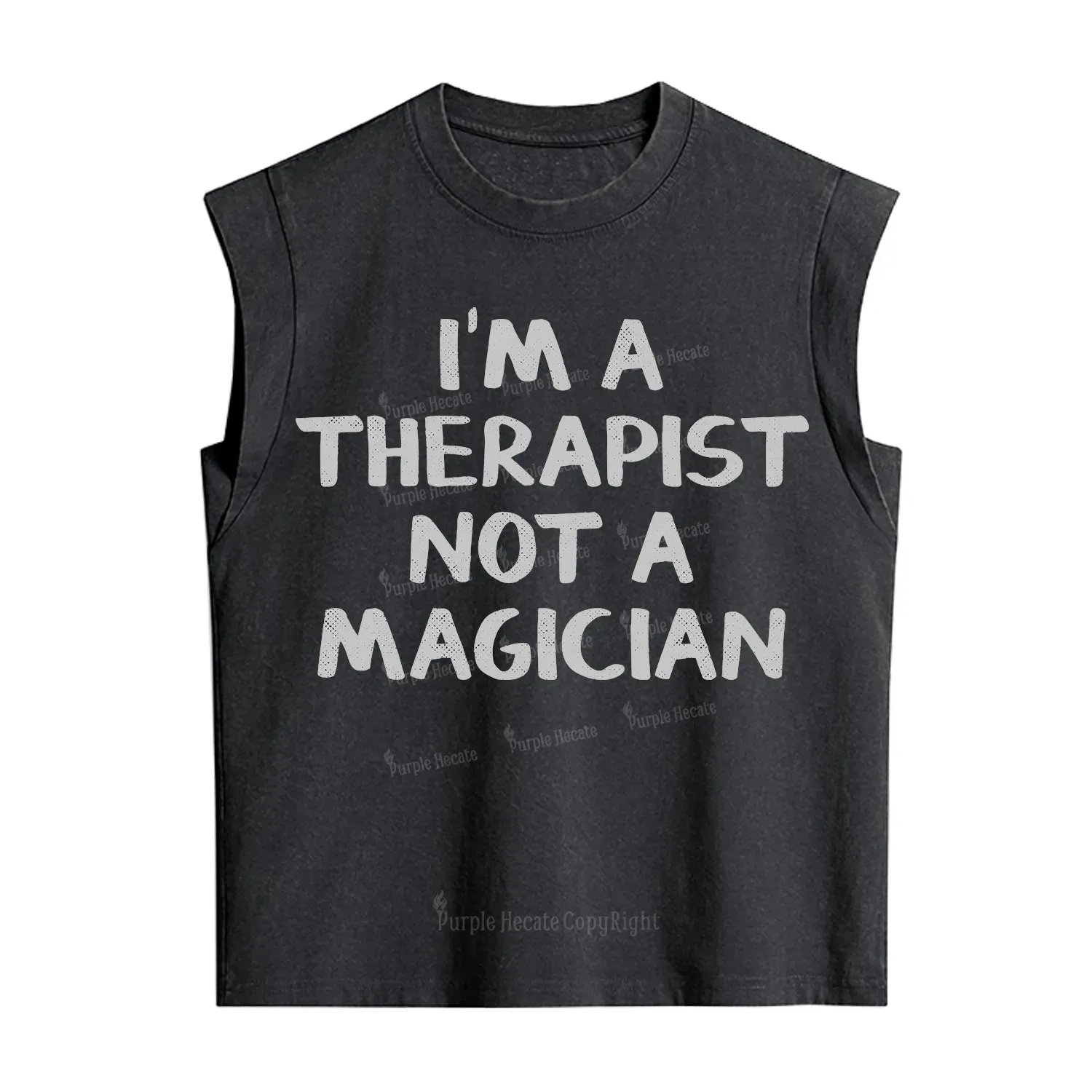 Purplehecate I'm a Therapist Not a Magician Vintage Washed Tank