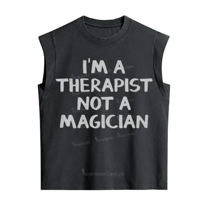 Purplehecate I'm a Therapist Not a Magician Vintage Washed Tank