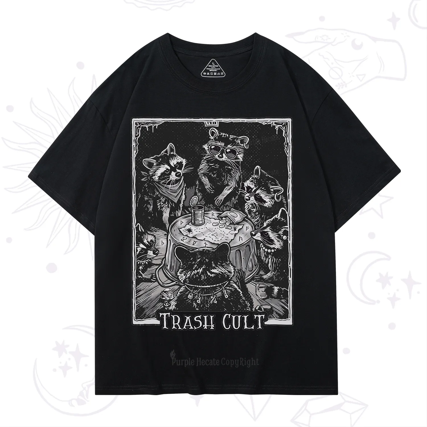 Purplehecate Trash Cult Raccoon T-Shirt