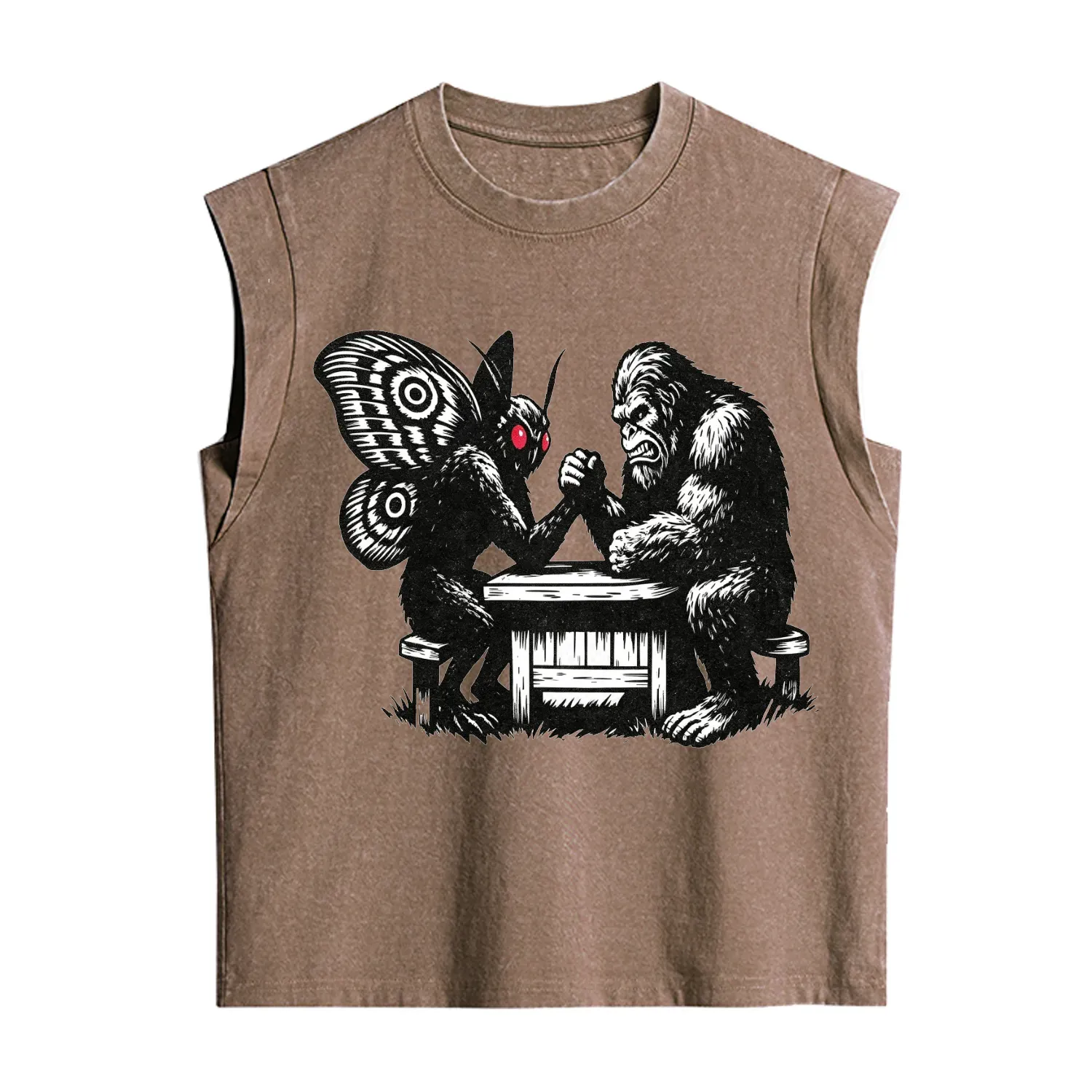 Purplehecate Bigfoot v Mothman Vintage Washed Tank