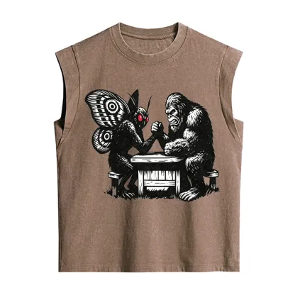 Purplehecate Bigfoot v Mothman Vintage Washed Tank