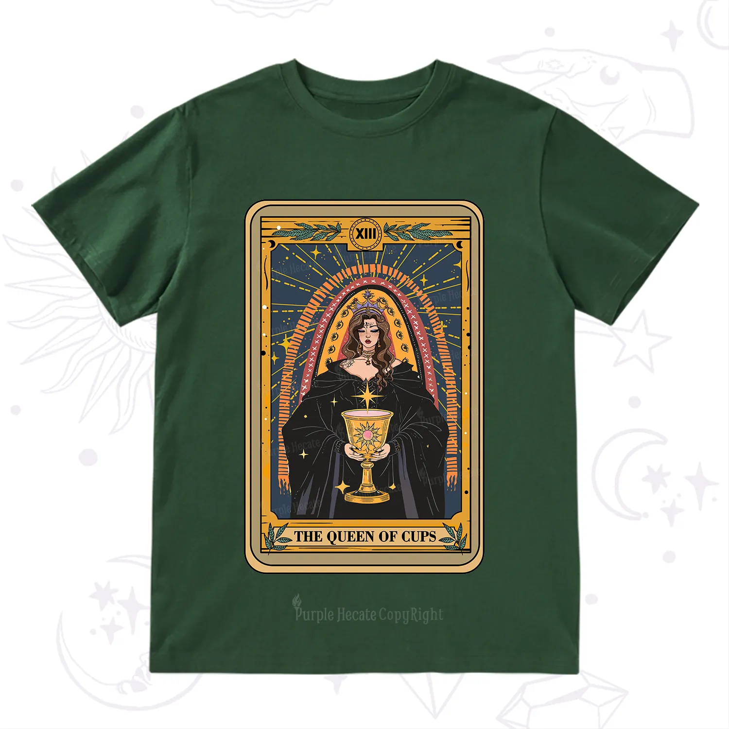 Purplehecate The Queen of Cups Tarot T-Shirt