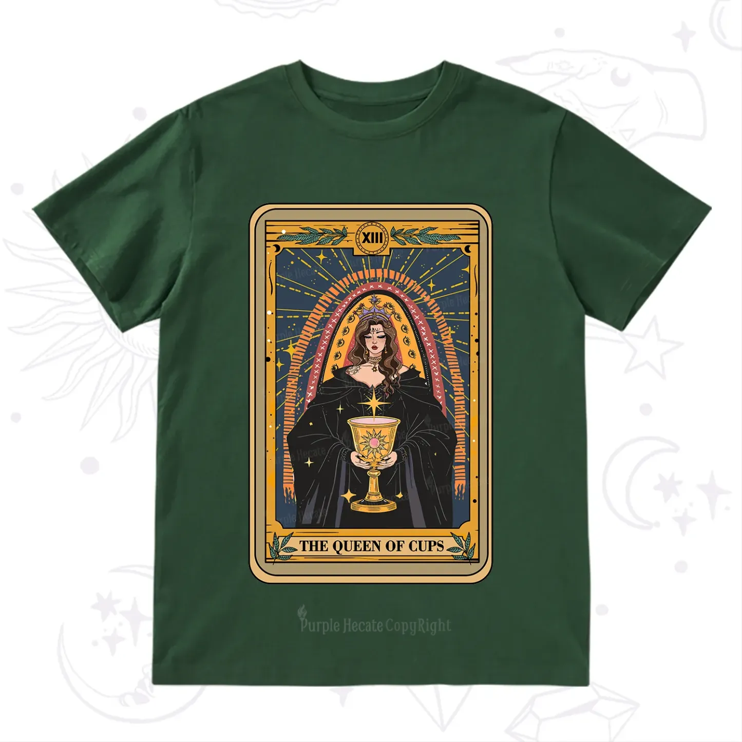 Purplehecate The Queen of Cups Tarot T-Shirt