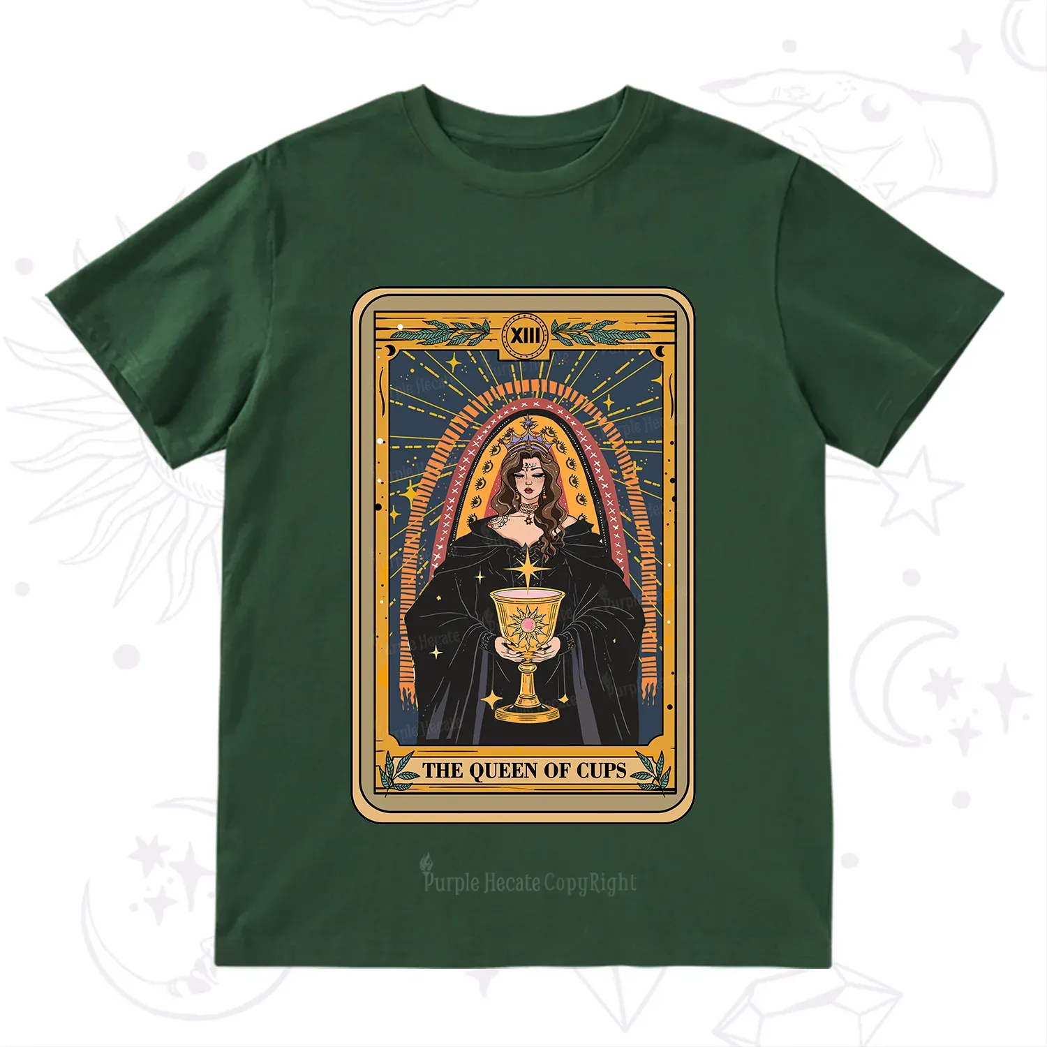 Purplehecate The Queen of Cups Tarot T-Shirt