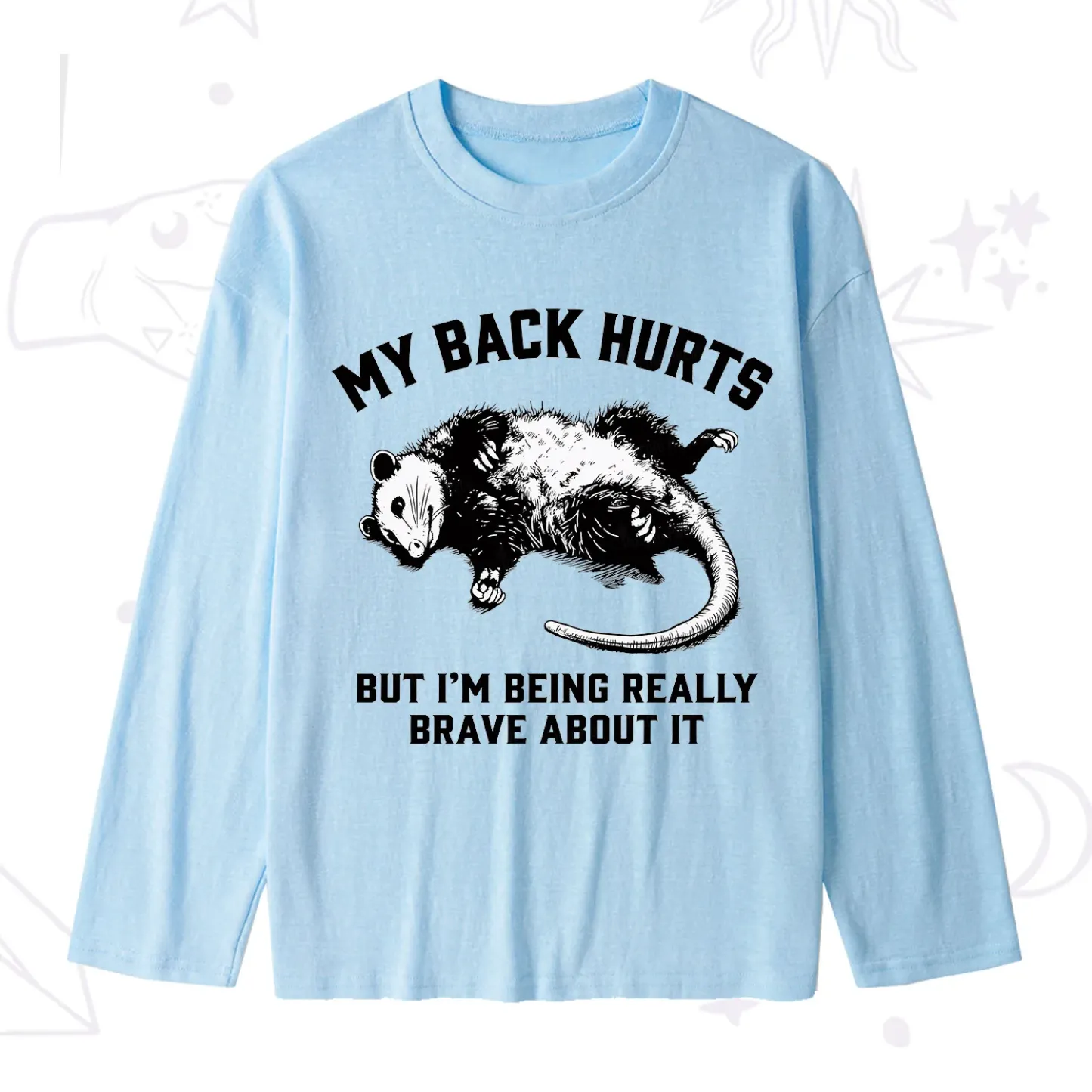 Purplehecate My Back Hurts But I'm Being Really Brave About It Slub Long Sleeve T-Shirt