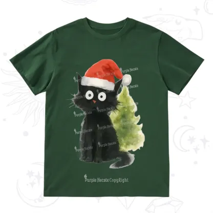 Purplehecate Black Cats Christmas T-Shirt