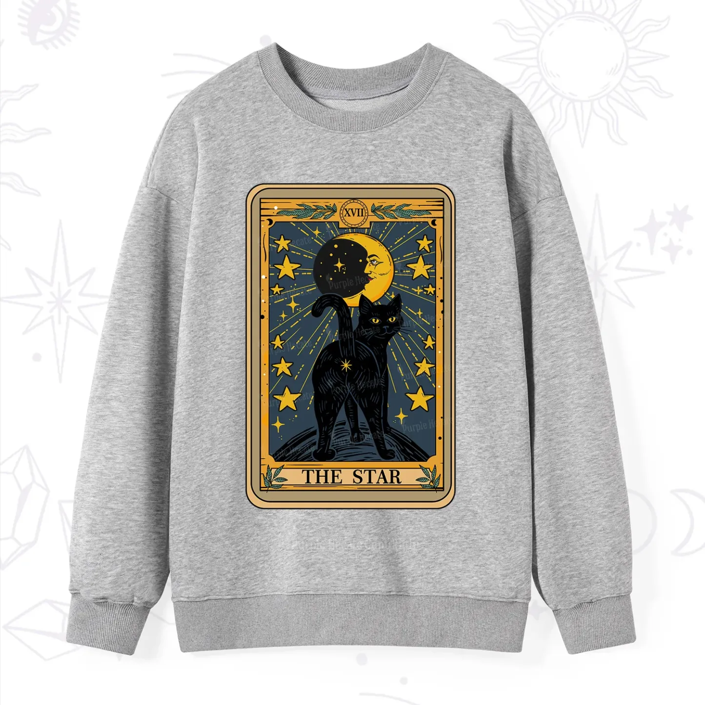 Purplehecate The Star Tarot Cat Sweatshirt