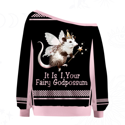 Purplehecate It Is I Your Fairy Godpossum Off The Shoulder Graphic Jersey