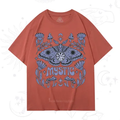 Purplehecate Celestial Moth Mushrooms T-Shirt