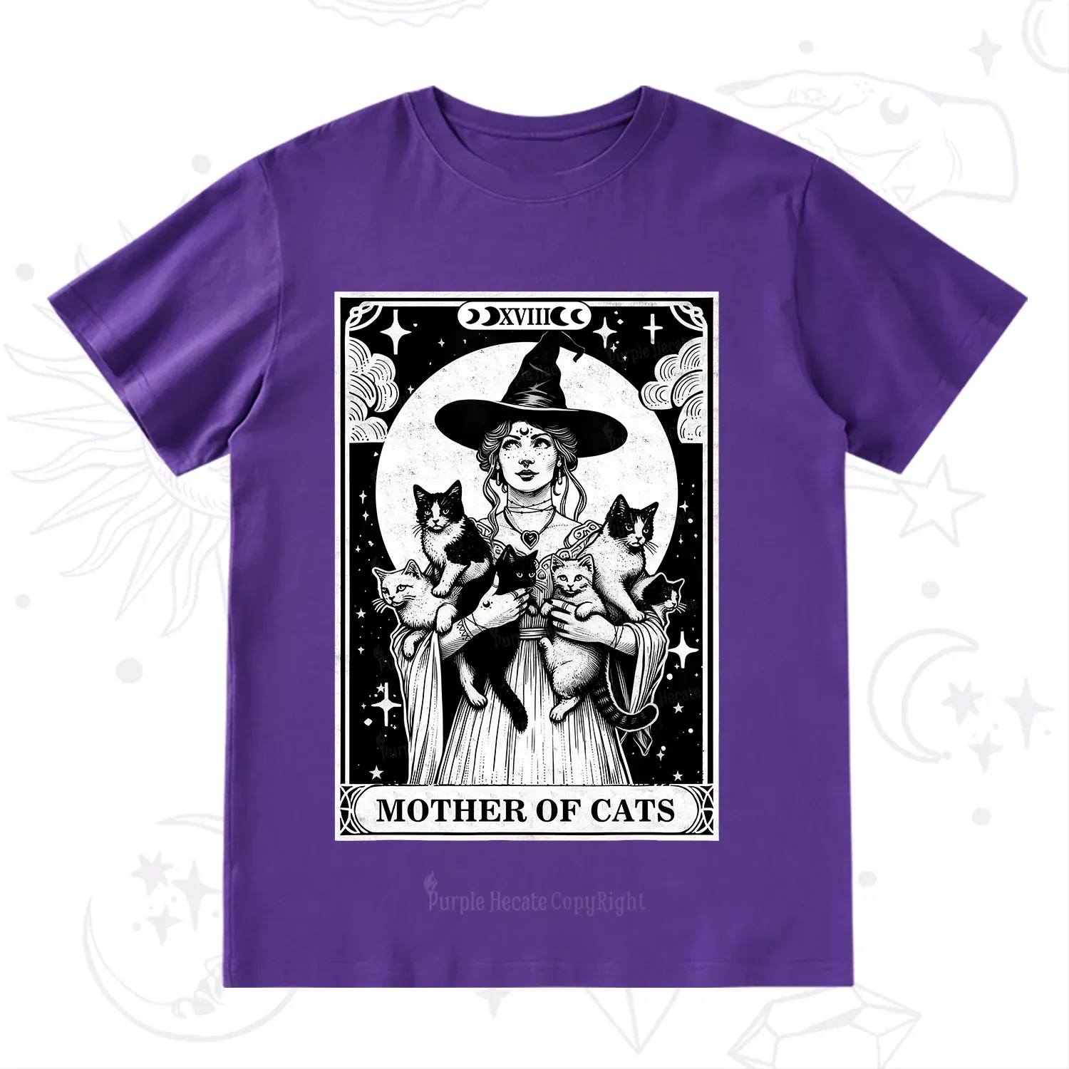 Purplehecate The Mother of Cats Tarot T-Shirt