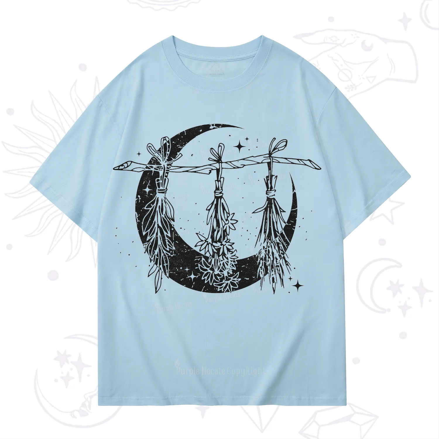 Purplehecate Witchy Moon Herbs T-Shirt