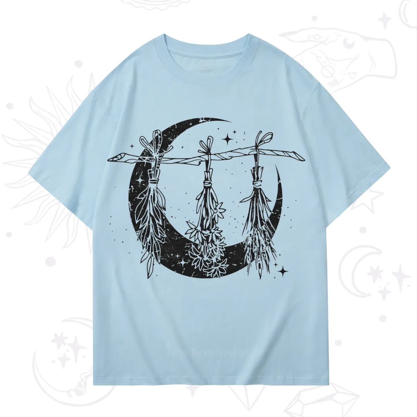 Purplehecate Witchy Moon Herbs T-Shirt