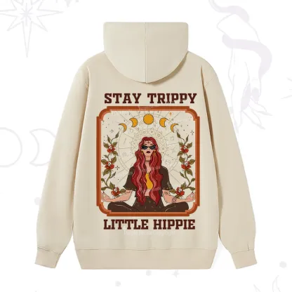 Purplehecate Stay Trippy Little Witchy Hippie Hoodie