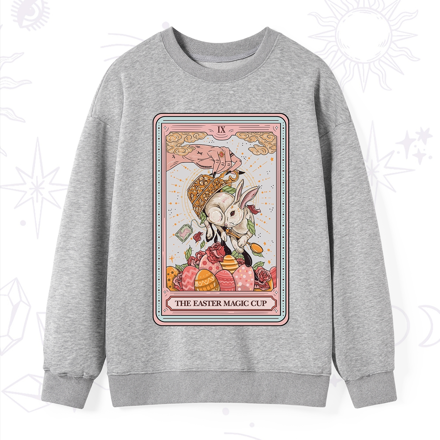 Purplehecate The Easter Magic Cup Tarot Sweatshirt