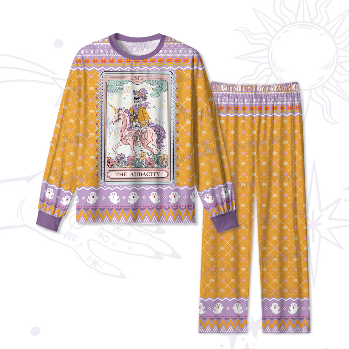 Purplehecate The Audacity Tarot Card Halloween Pajamas