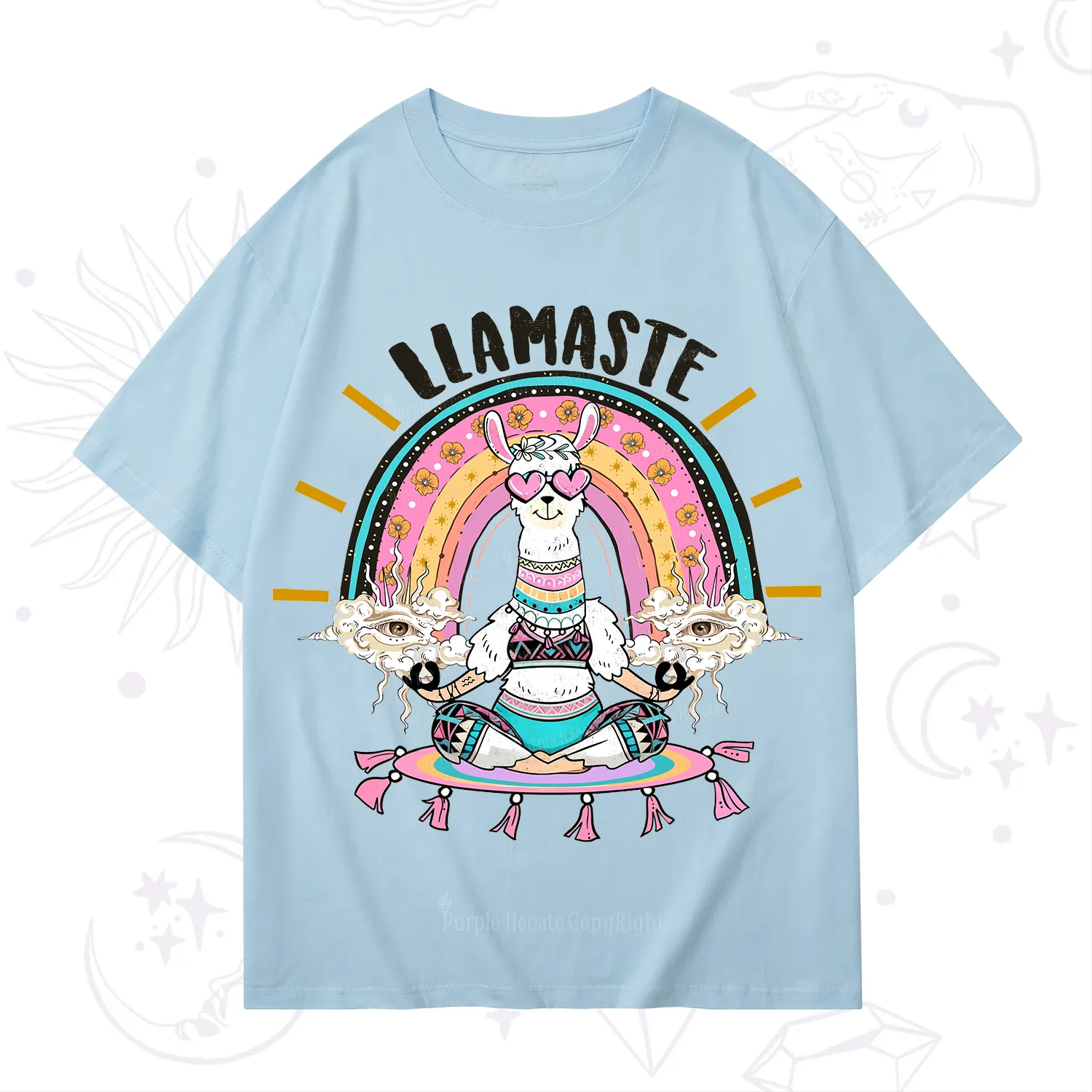 Purplehecate Llama Meditating T-Shirt