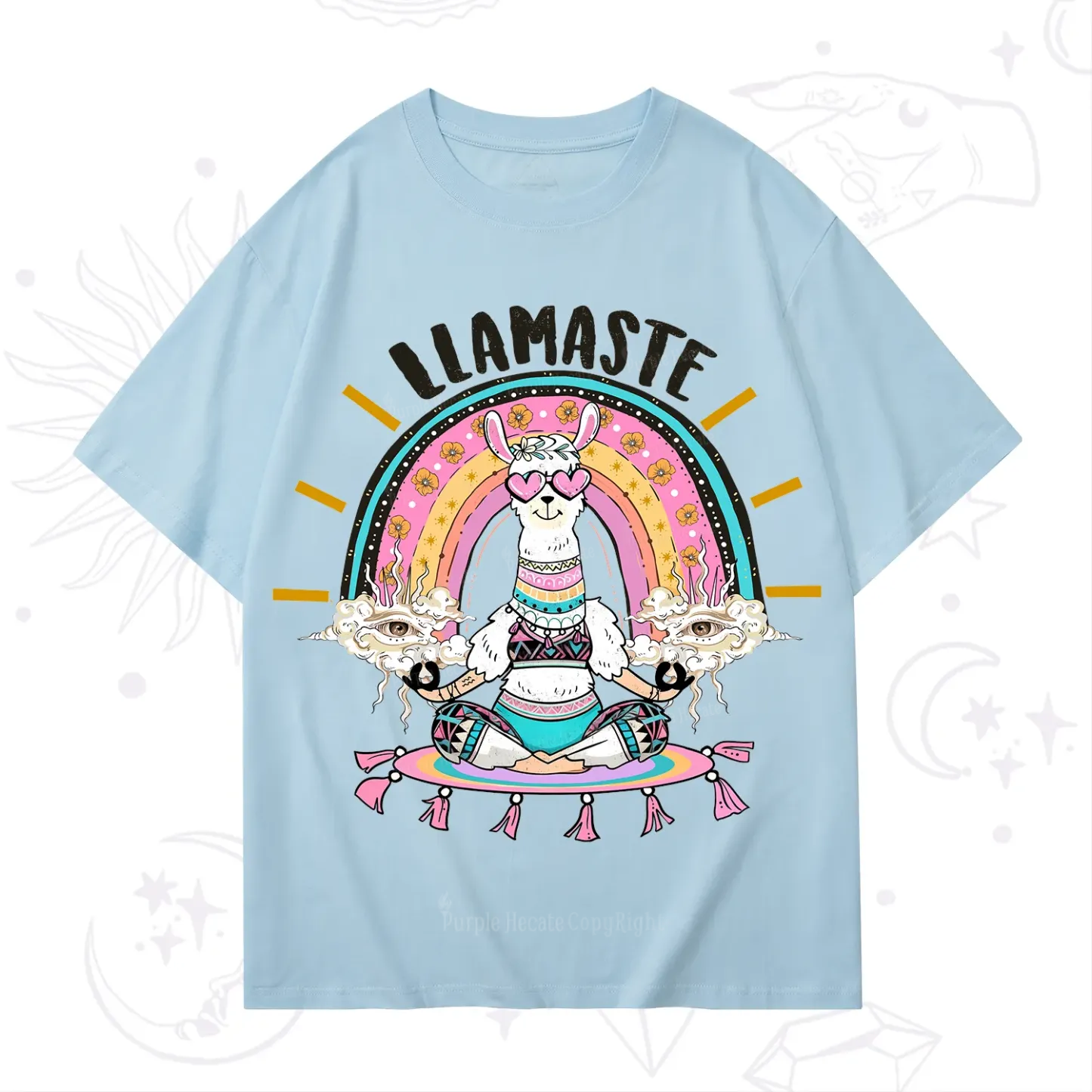 Purplehecate Llama Meditating T-Shirt