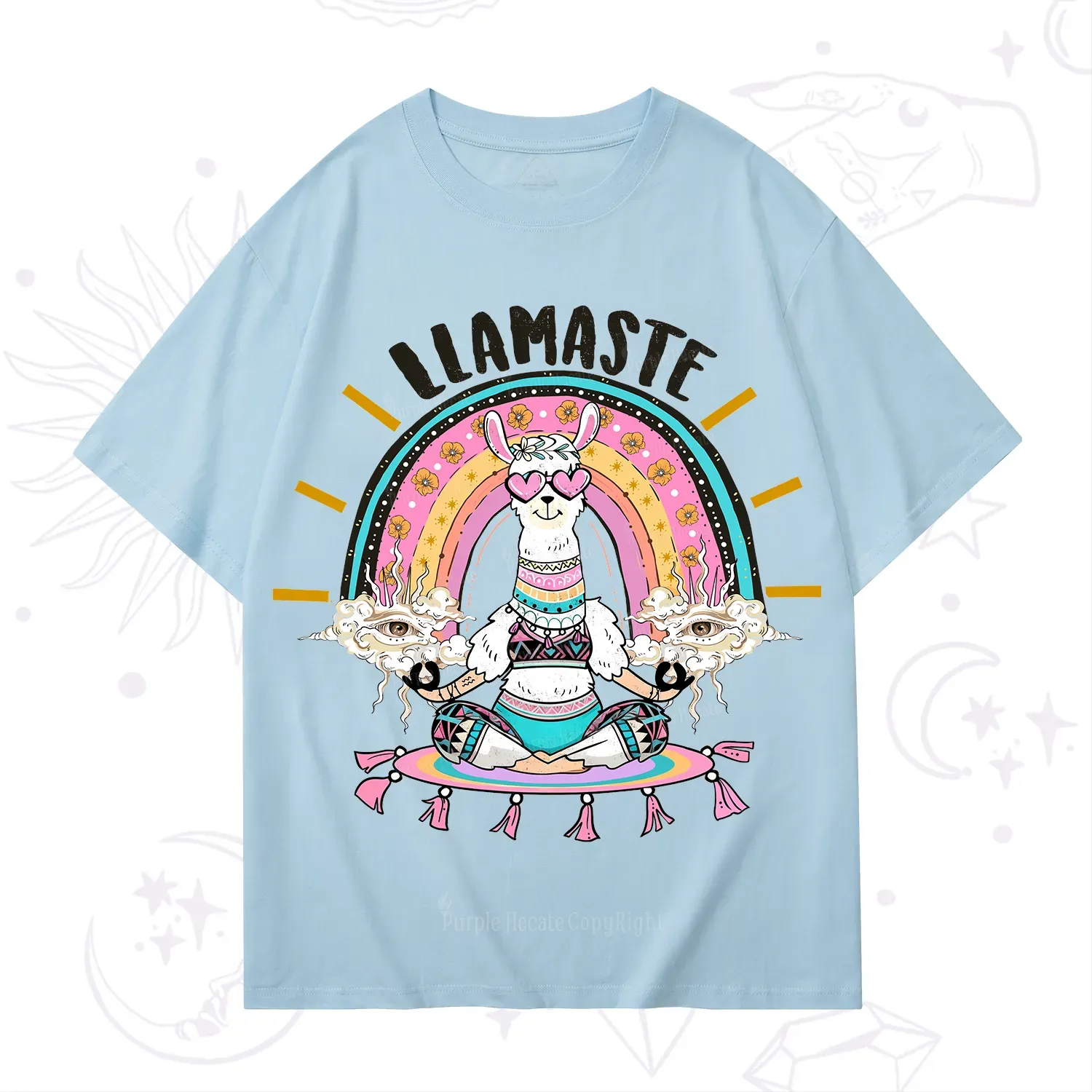 Purplehecate Llama Meditating T-Shirt