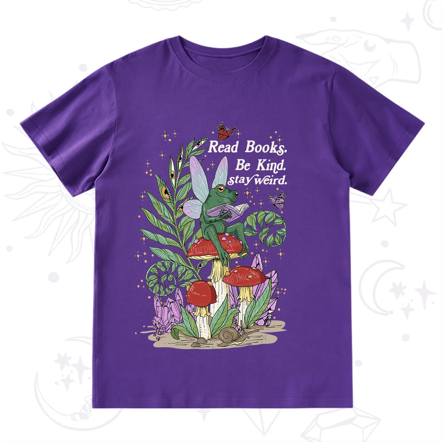 Purplehecate Read Books Be Kind Stay Weird T-Shirt