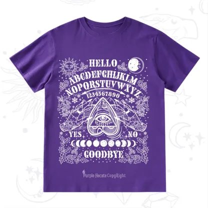 Purplehecate Hello Goodbye Witch Ouija Board Christmas T-Shirt