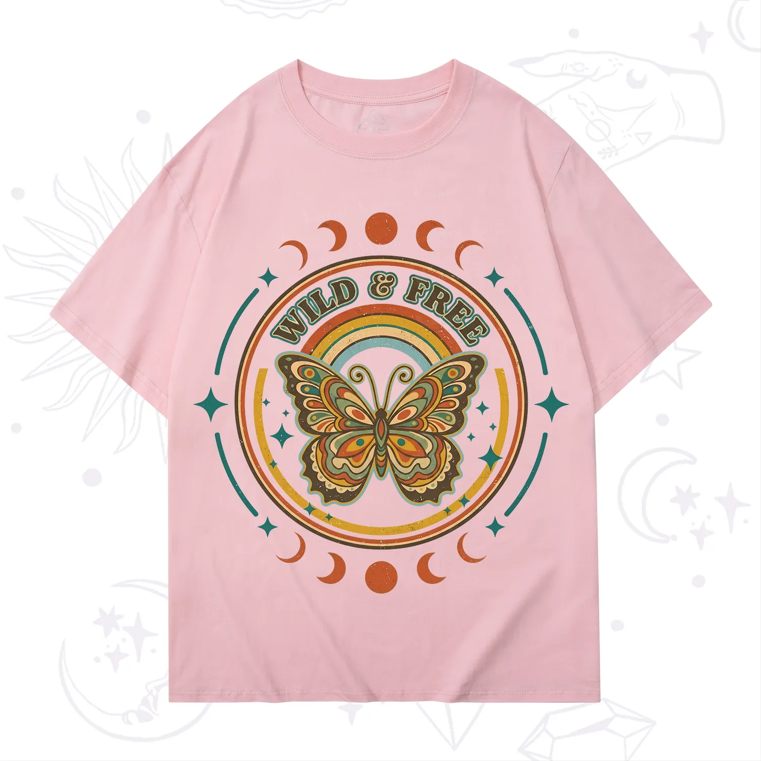 Purplehecate Wild?And?Free?Butterfly T-Shirt