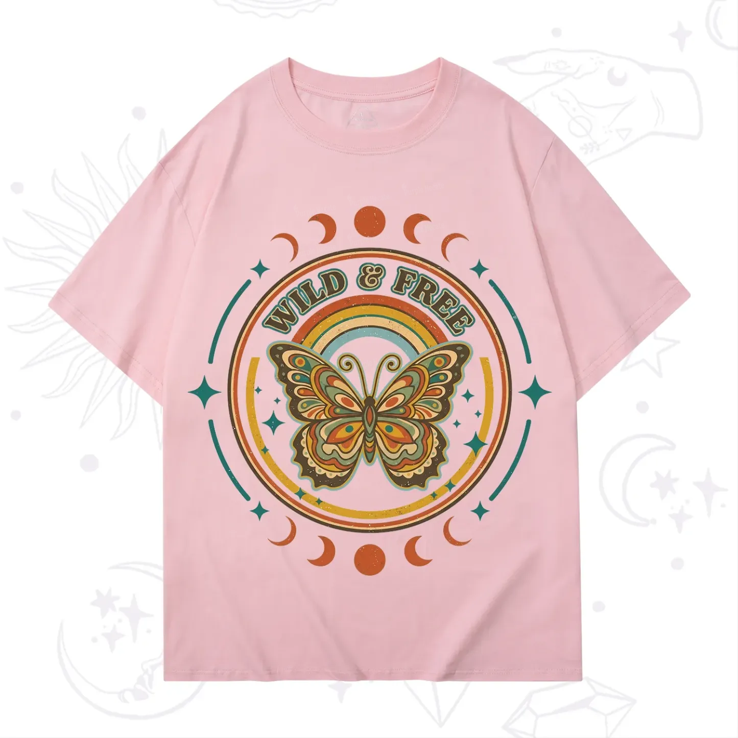 Purplehecate Wild?And?Free?Butterfly T-Shirt