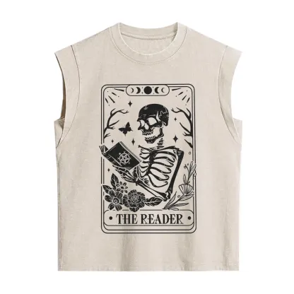 Purplehecate The Reader Tarot Card Vintage Washed Tank