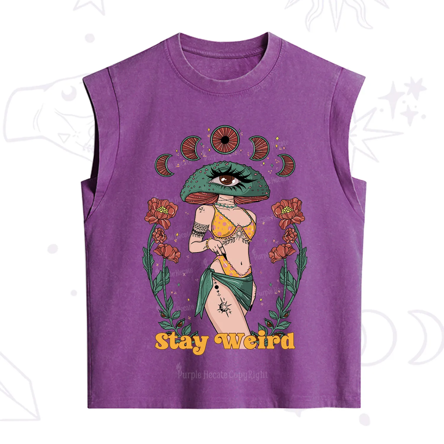 Purplehecate Stay Weird Vintage Washed Tank