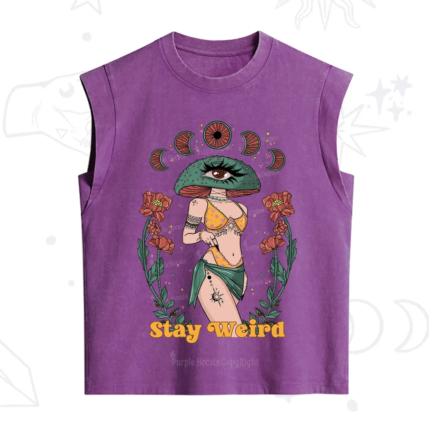 Purplehecate Stay Weird Vintage Washed Tank