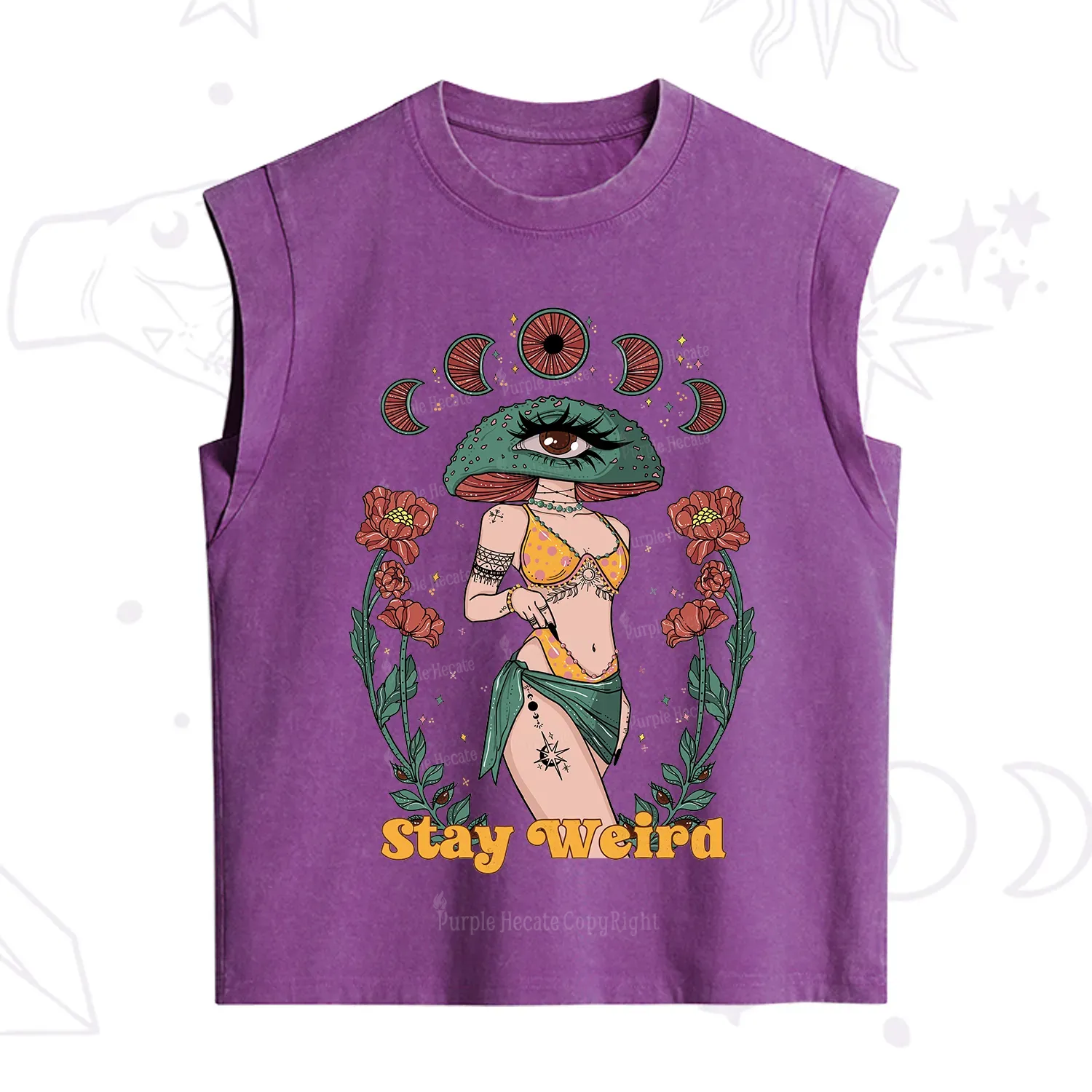 Purplehecate Stay Weird Vintage Washed Tank