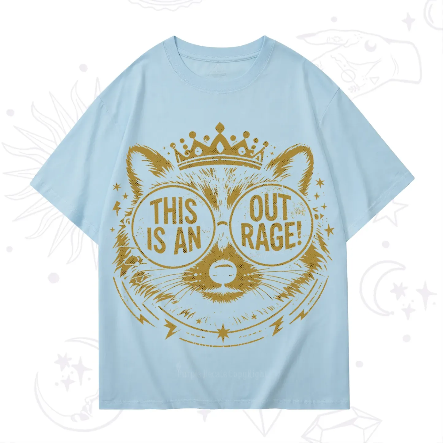 Purplehecate Royal Raccoon Rage T-Shirt