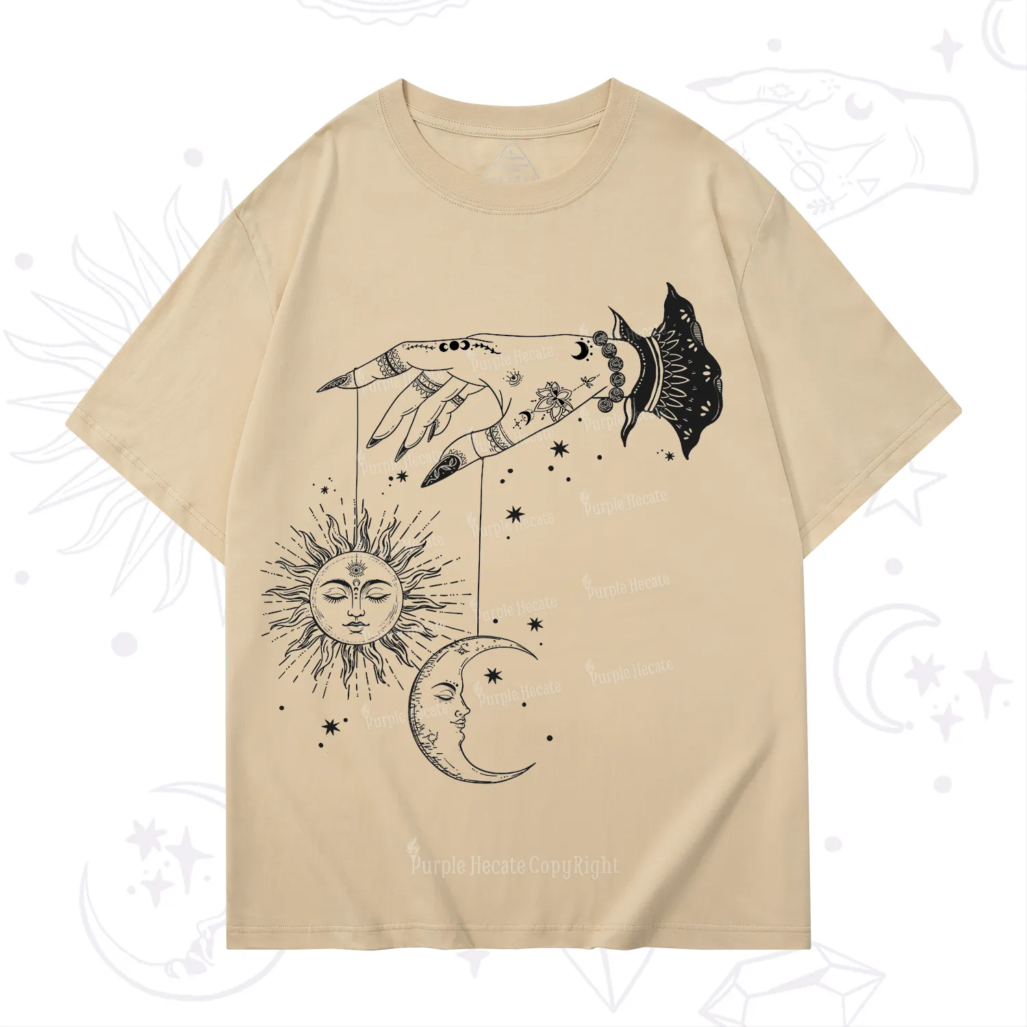 Purplehecate Witch's Sun and Moon T-Shirt