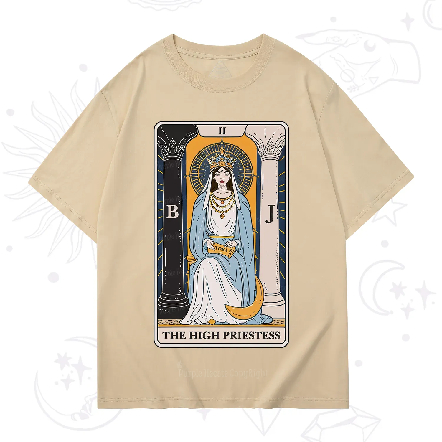 Purplehecate The High Priestess Tarot Card T-Shirt